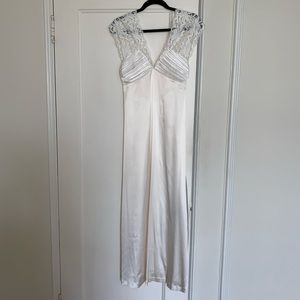 La Perla White Midi Dress Slip Size 2 NWT